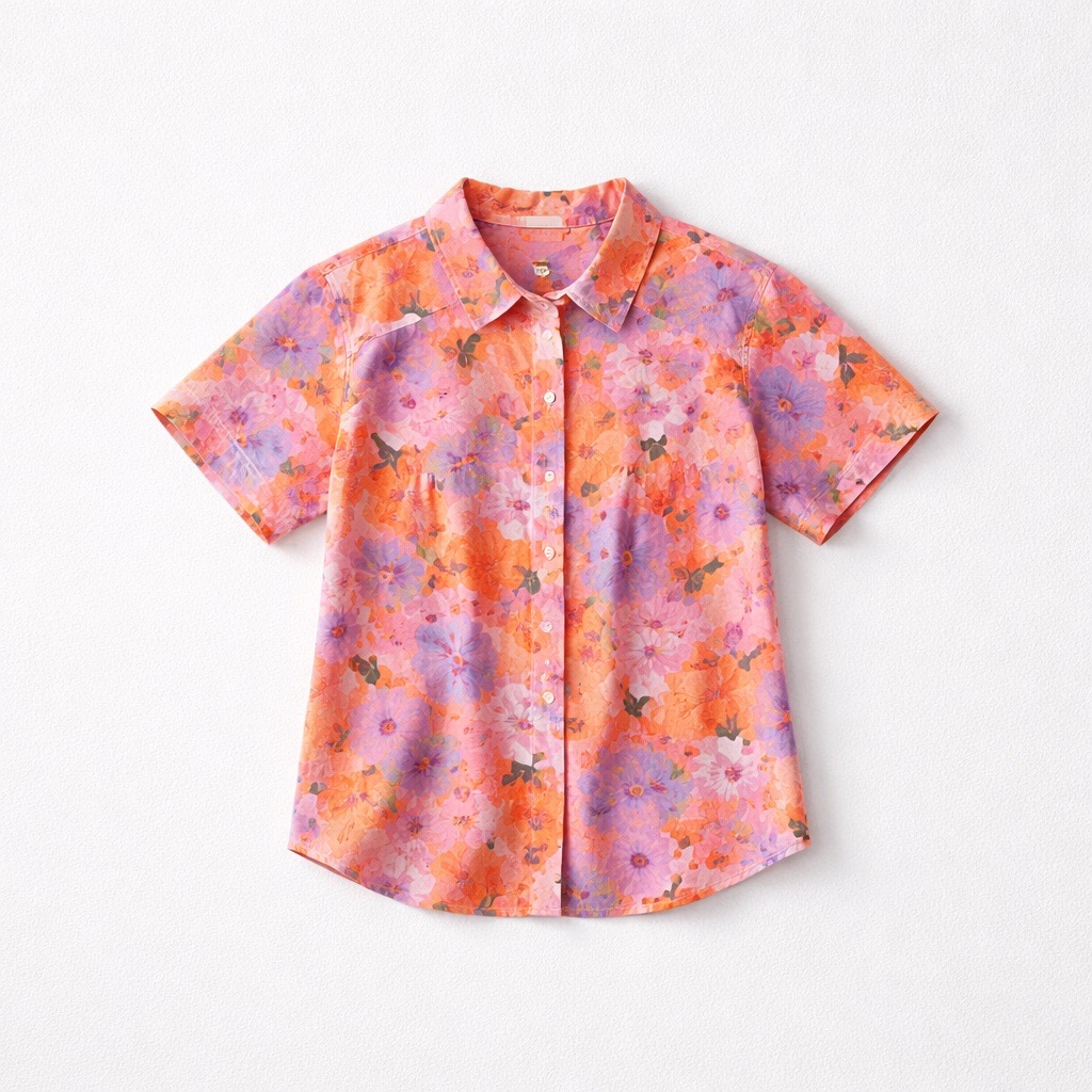Blusa estampada naranja