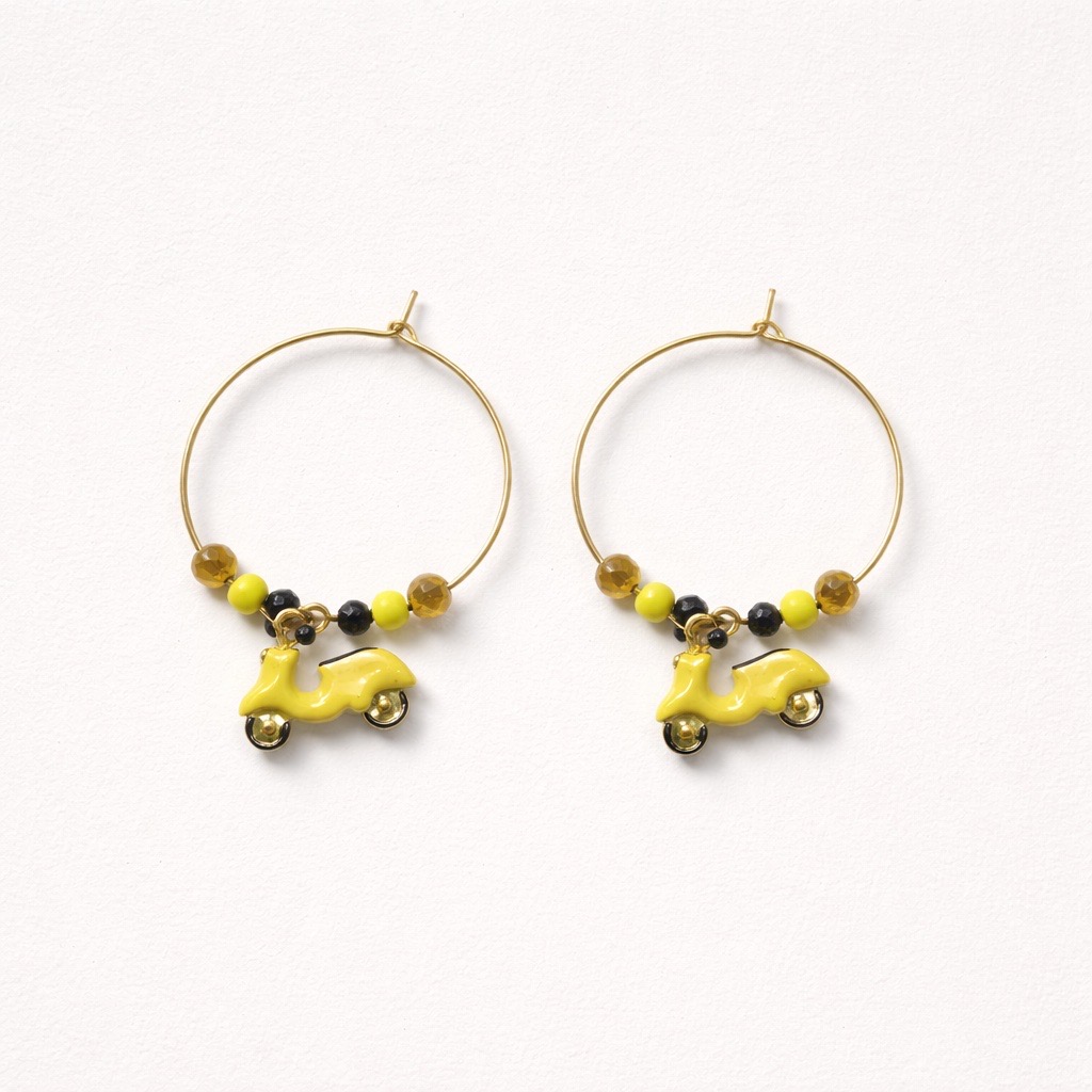 Pendientes Vespa amarilla