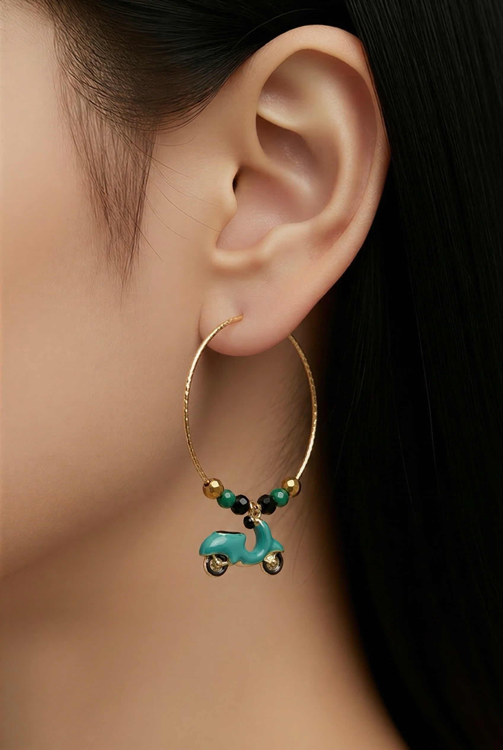Pendientes Vespa verde