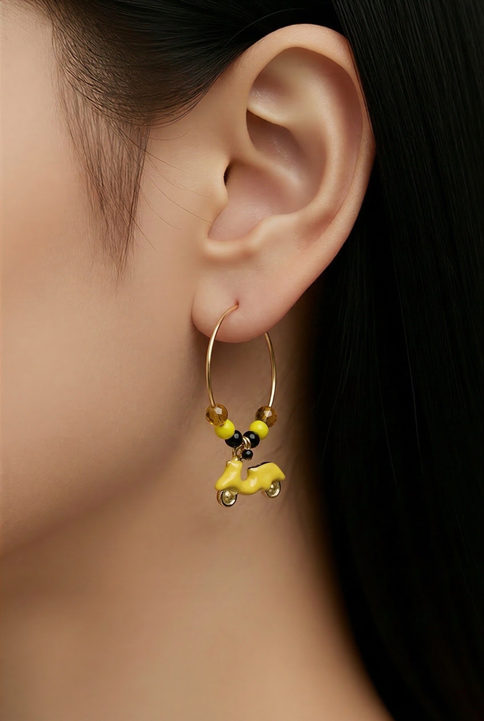 Pendientes Vespa amarilla