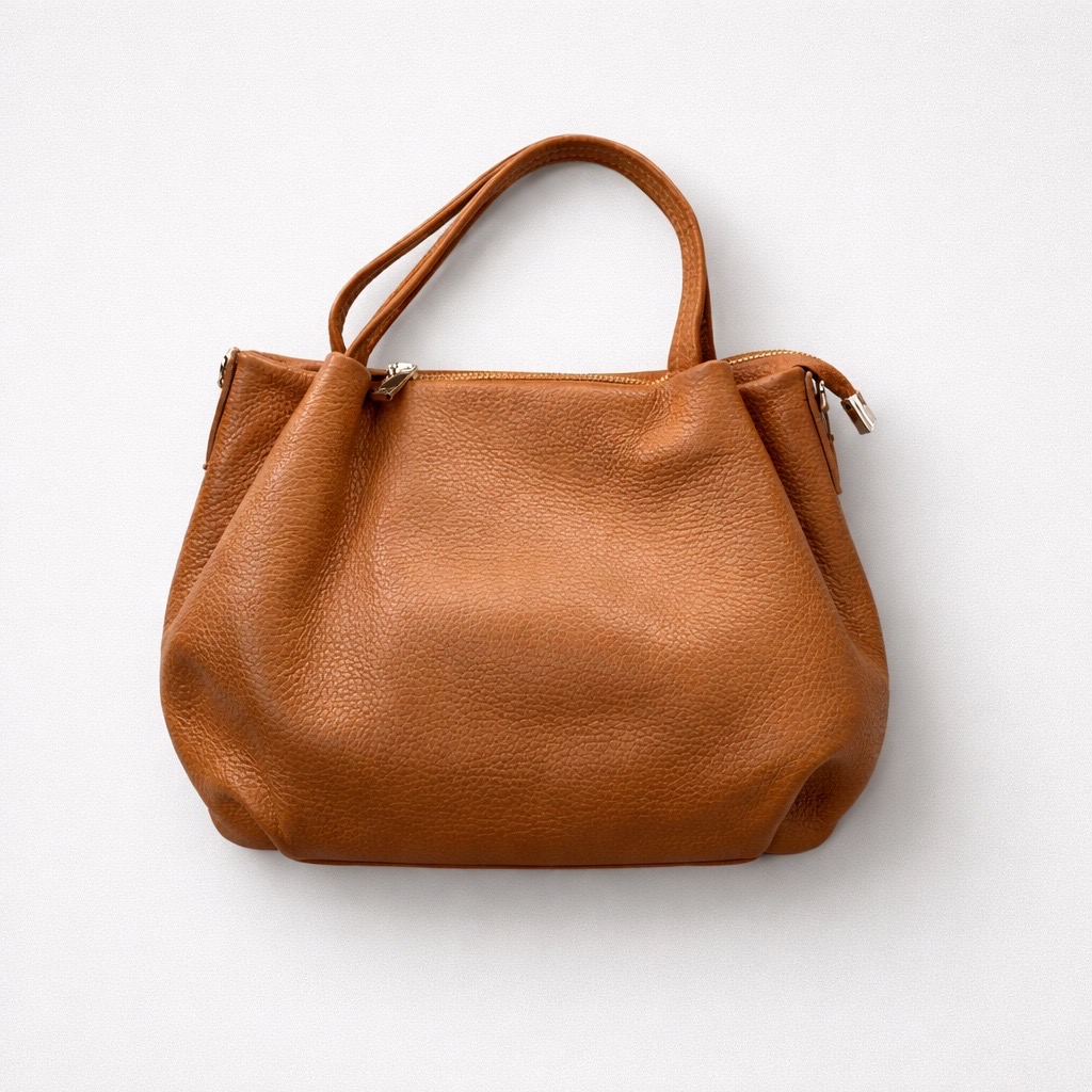 Bolso piel marrón