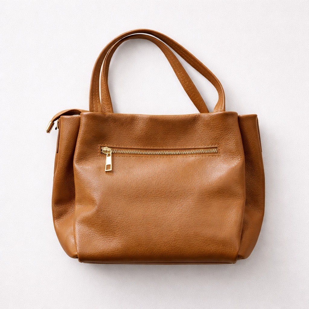 Bolso piel marrón