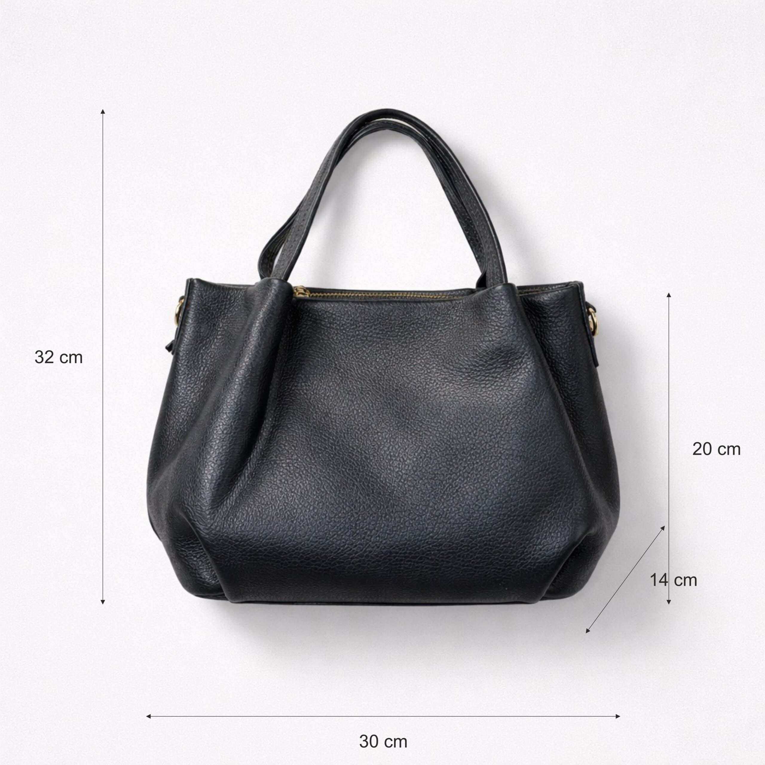 Bolso piel negro