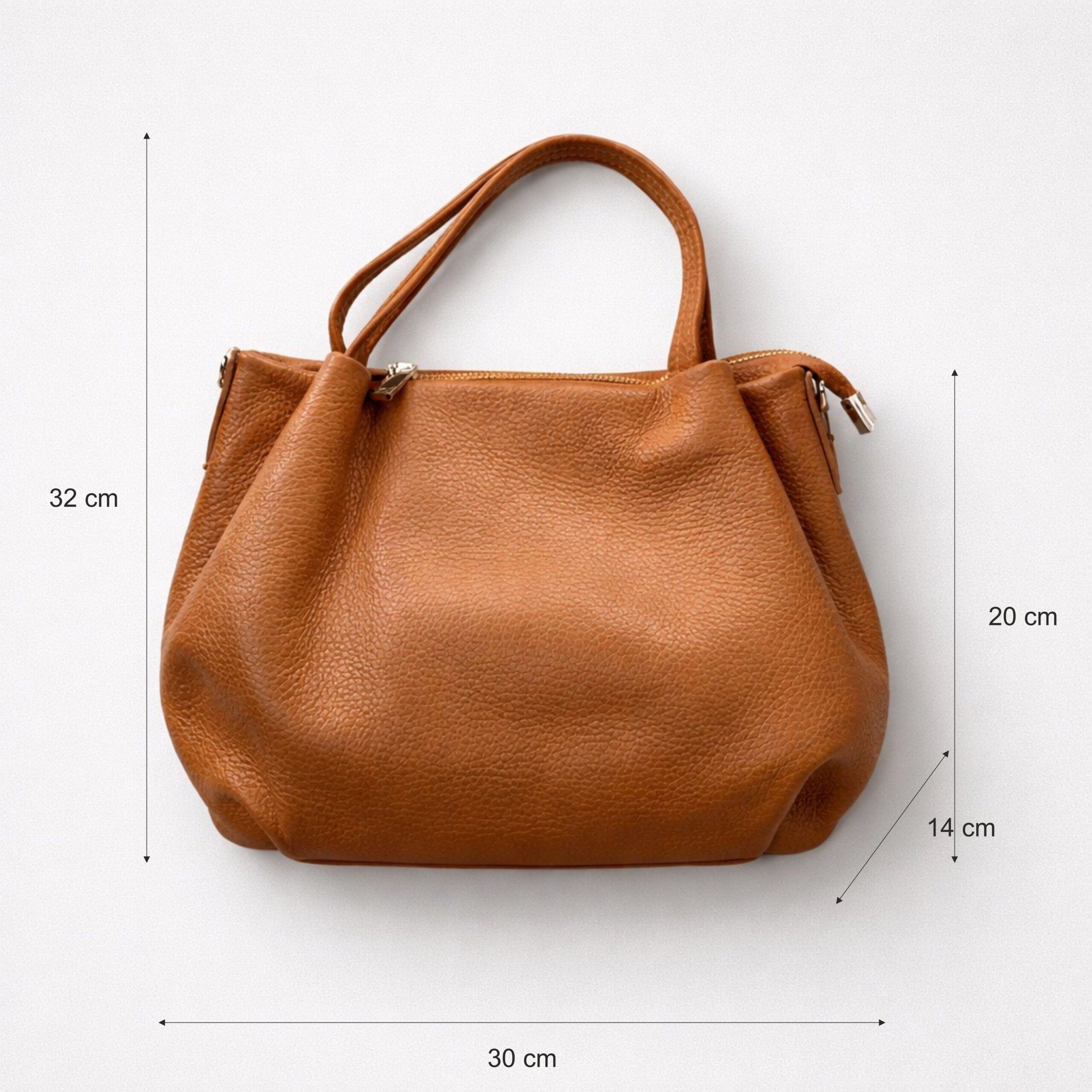 Bolso piel marrón