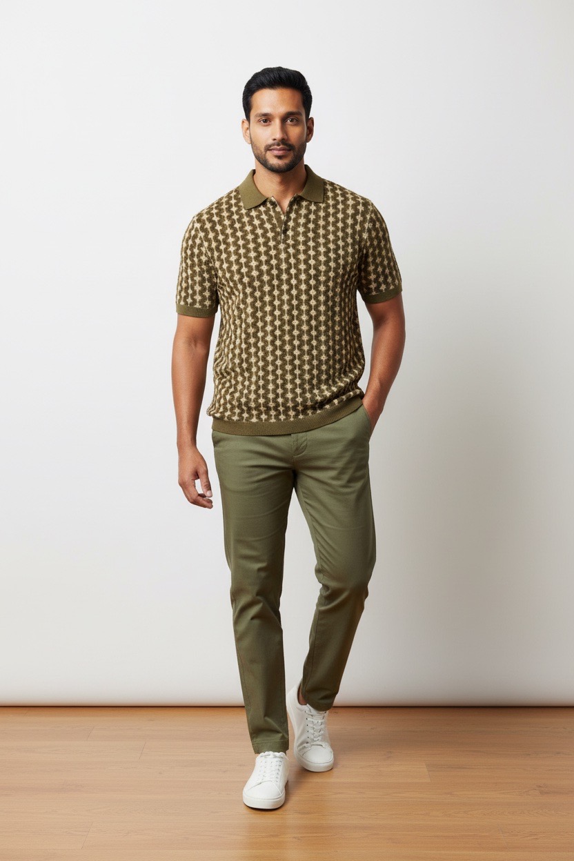 camisa rejilla marron imperio