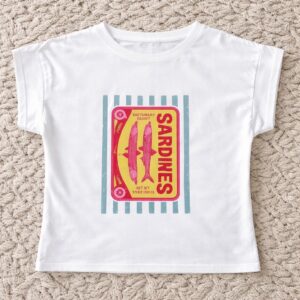 Camiseta Sardinas Rayas Gris