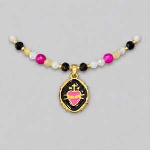 Collar Donuts Cristal y Sagrado Corazon
