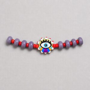 Collar Donuts Cristal gris y ojo cristal