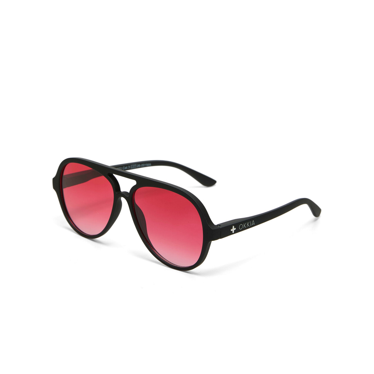 Gafas de sol OKKIA Alessio Negro (lentes rojas)