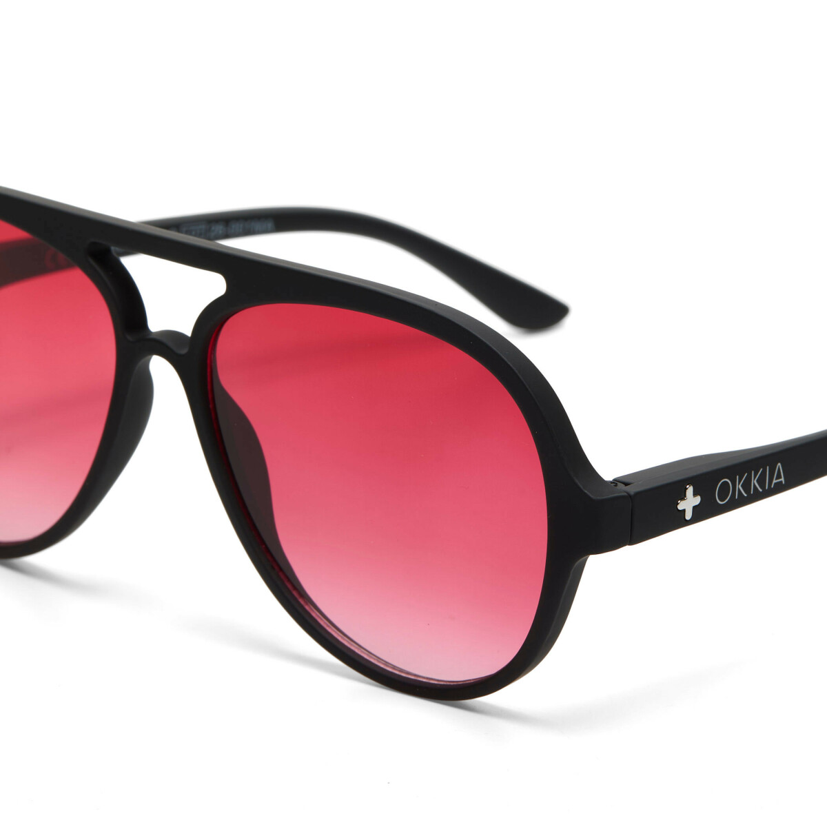 Gafas de sol OKKIA Alessio Negro (lentes rojas)