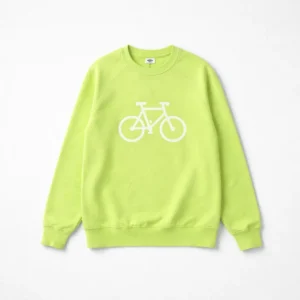 Sudadera Bicicleta Antonio Bacci verde lima con bicicleta blanca